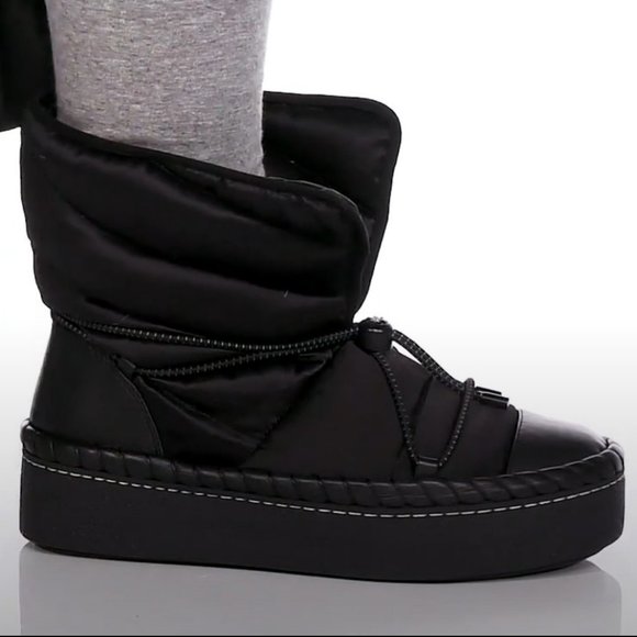 Tory Burch LEATHER TRIM SHEARLING LINING Sleeping Bag Boot BOOTIES - Picture 11 of 11